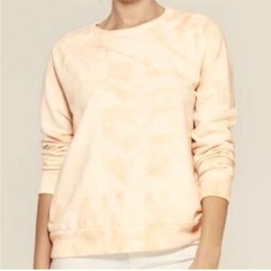 LG Cream & Tan Tie Dye Sweatshirt Pullover NEW!